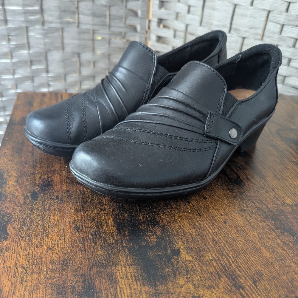 Michel M. Emma Loafers Black Leather Slip On Sz 9M Capsule Minimalist Comfort